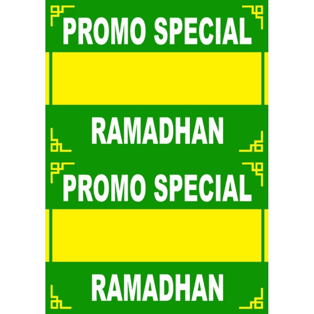 Bandrol Polos Ramadhan Seluruh Indonesia Alat Promosi Jualan Bisa Ditulis Pakai Spidol Papan Tulis d