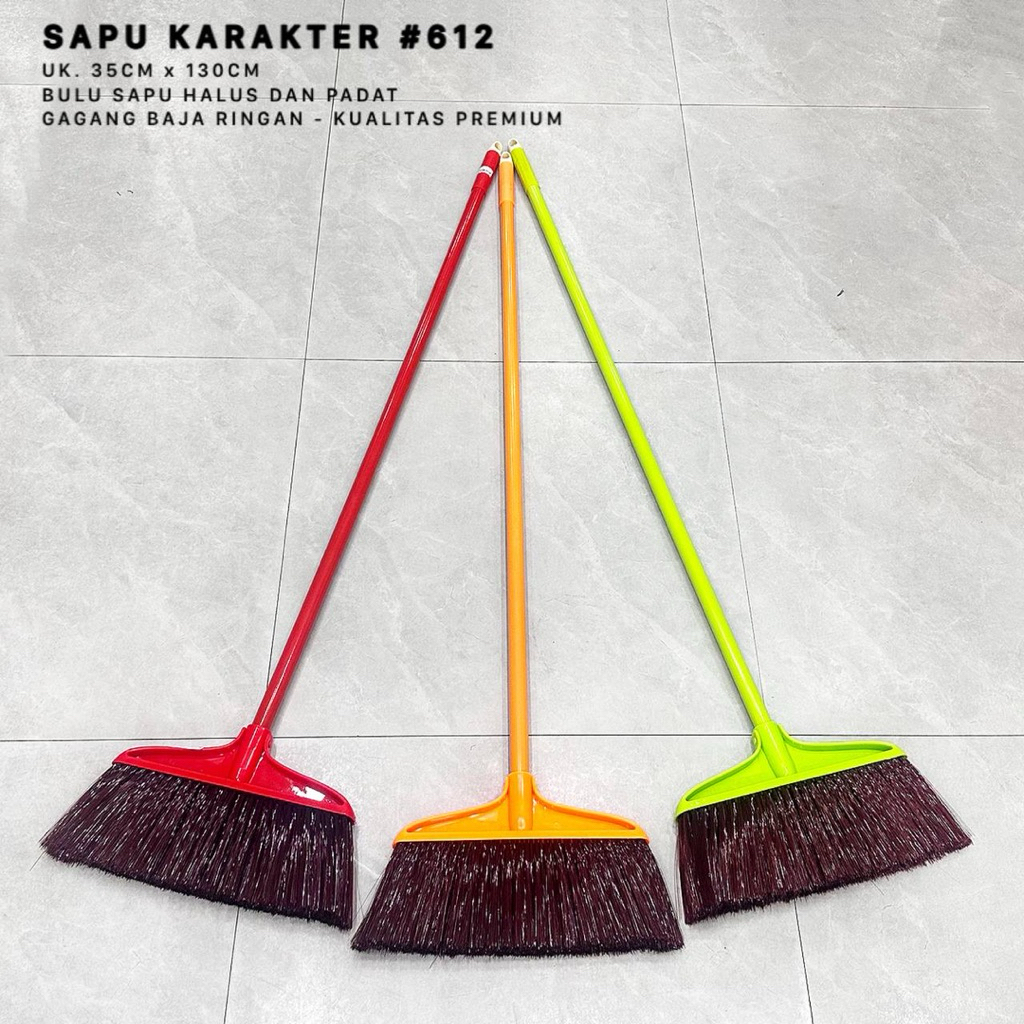 SAPU PEMBERSIH LANTAI / SAPU GAGANG BESI BULU NYLON