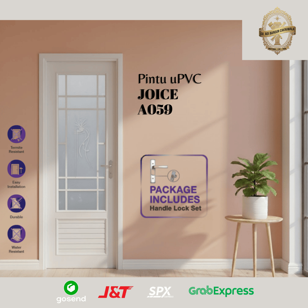 PINTU UPVC KAMAR MANDI EDEN JOICE A059 MINIMALIS