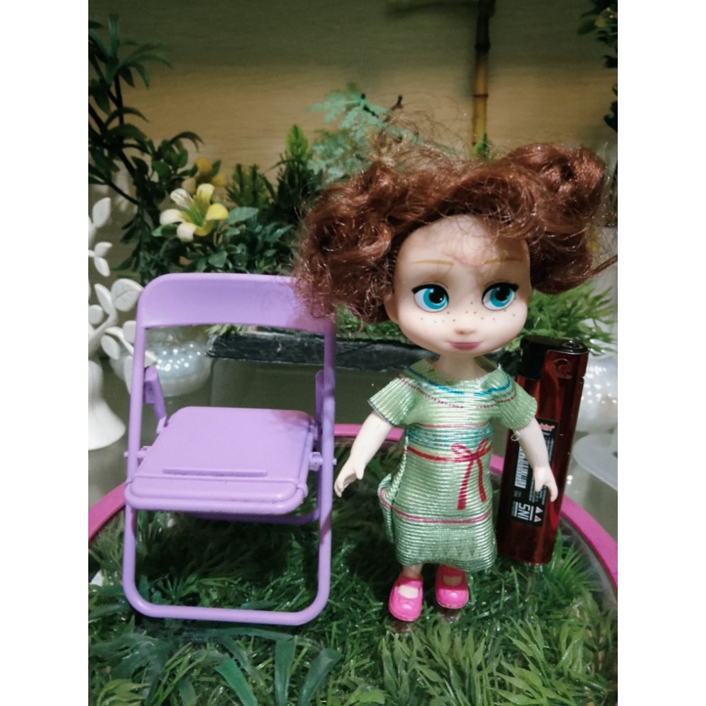 boneka plus kursi lipat bekas baik