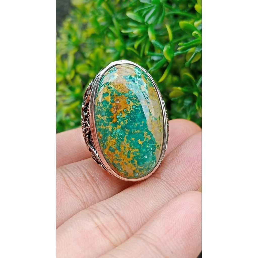 Natural pirus Persia Ijo dondong urat emas