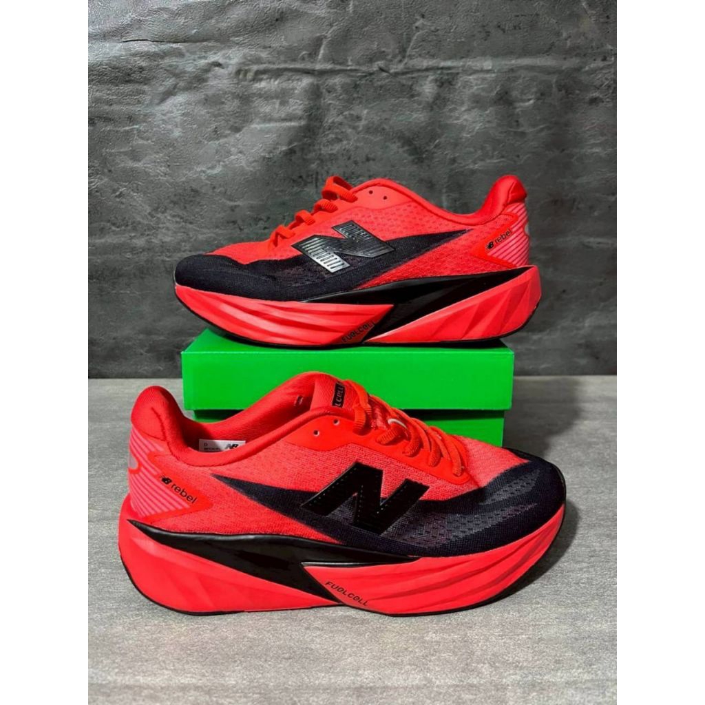 Sepatu Running Pria New Balance Rebell V5 Red-Black