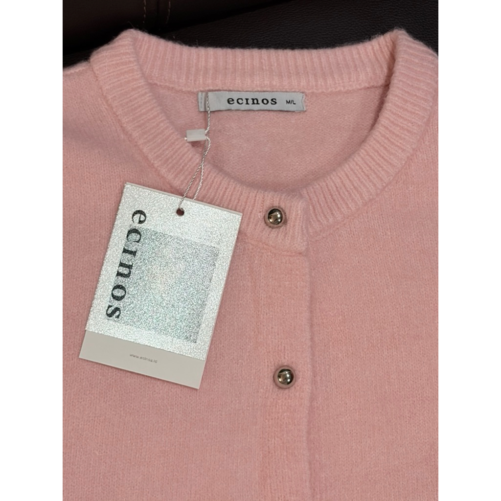 ECINOS - Jennie Hairy Wool Knitted Cardigan | Atasan Wanita | Cardigan Wanita