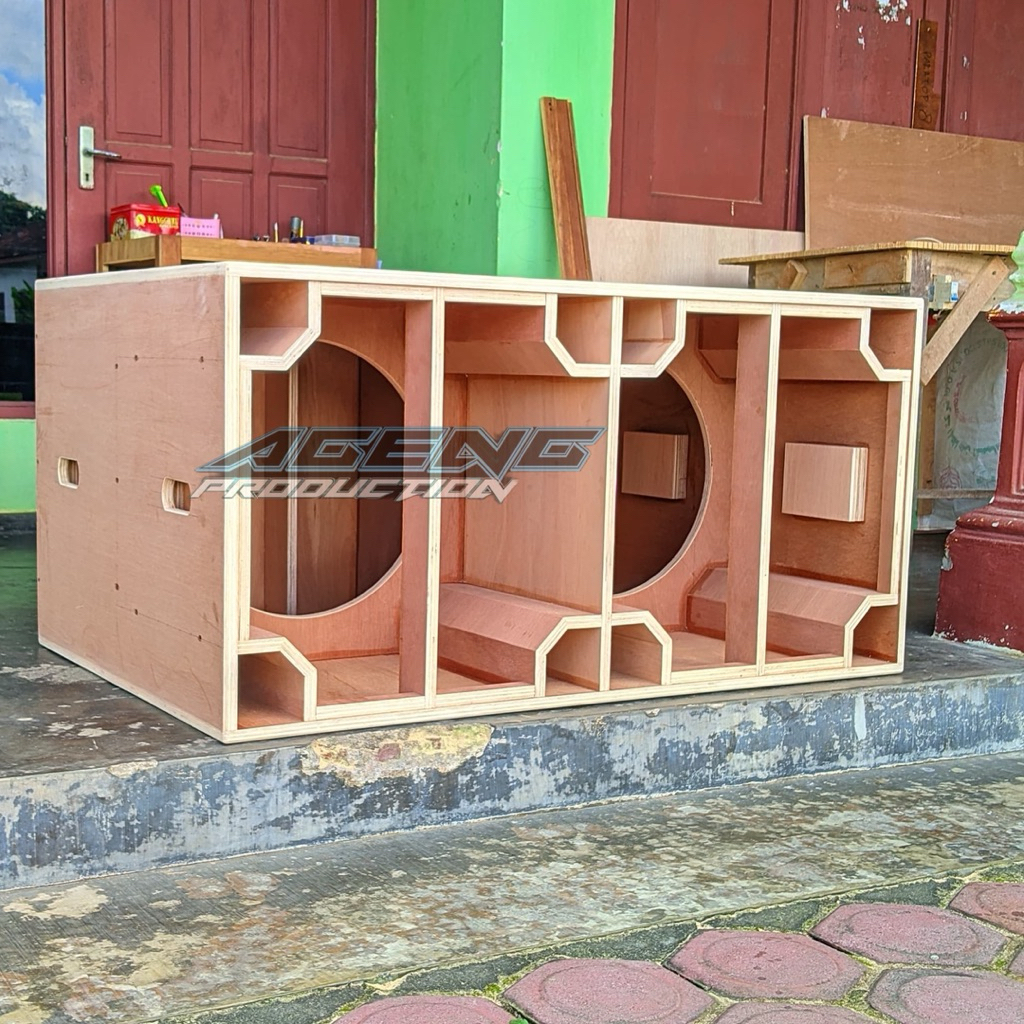 Box Speaker Planar Brewog Double 12 inch bahan 18 mm