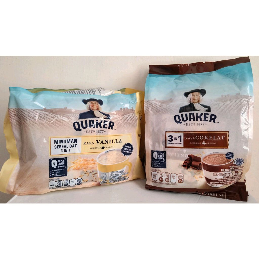 Quaker Instan Oatmeal / Minuman Sereal Oat 3 in 1 / Cereal / oat meal / Havermut