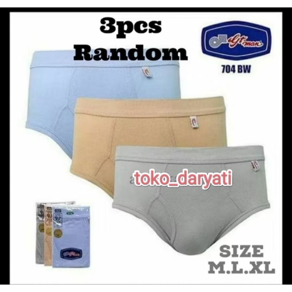 GT MAN 704 bw Celana Dalam Gt man Cd Gt Man Celana Dalam Pria Dewasa (isi 3pcs