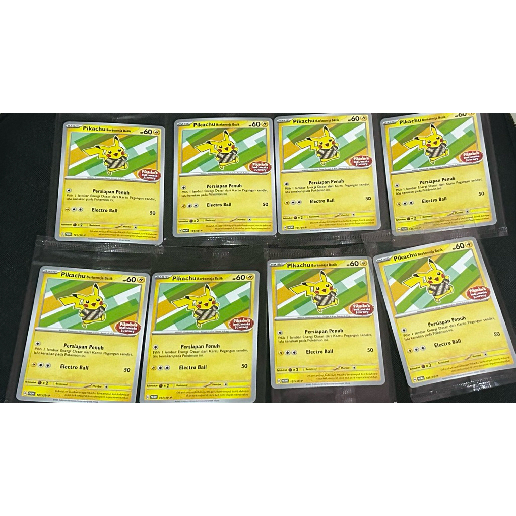 Pokemon TCG Indonesia - Pikachu Berkemeja Batik Promo V1 V2 V3 V4