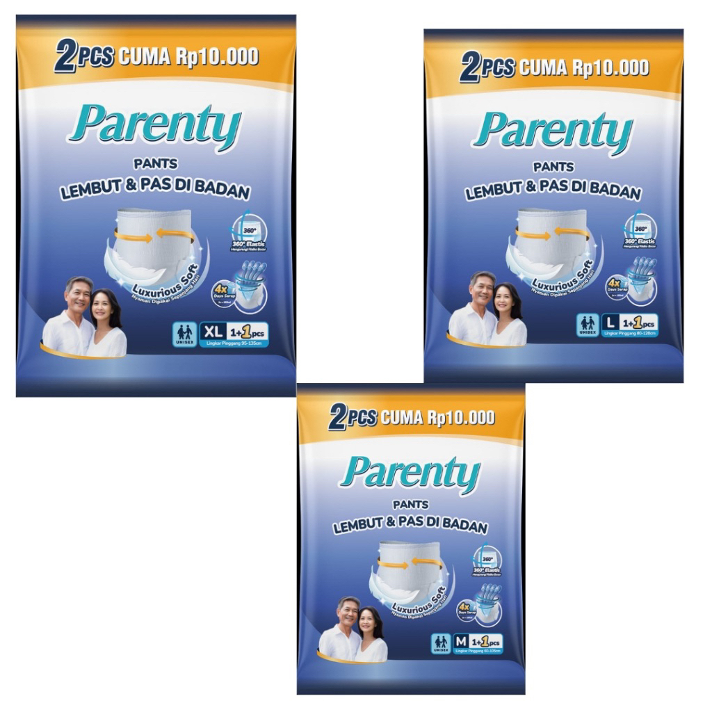 parenty popok celana dewasa 2pcs - parenty adult diapers pants - parenty popok celana dewasa