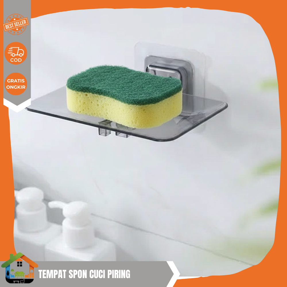 tempat spon cuci piring / holder spons cuci piring / tempat spons cuci piring tempel dinding