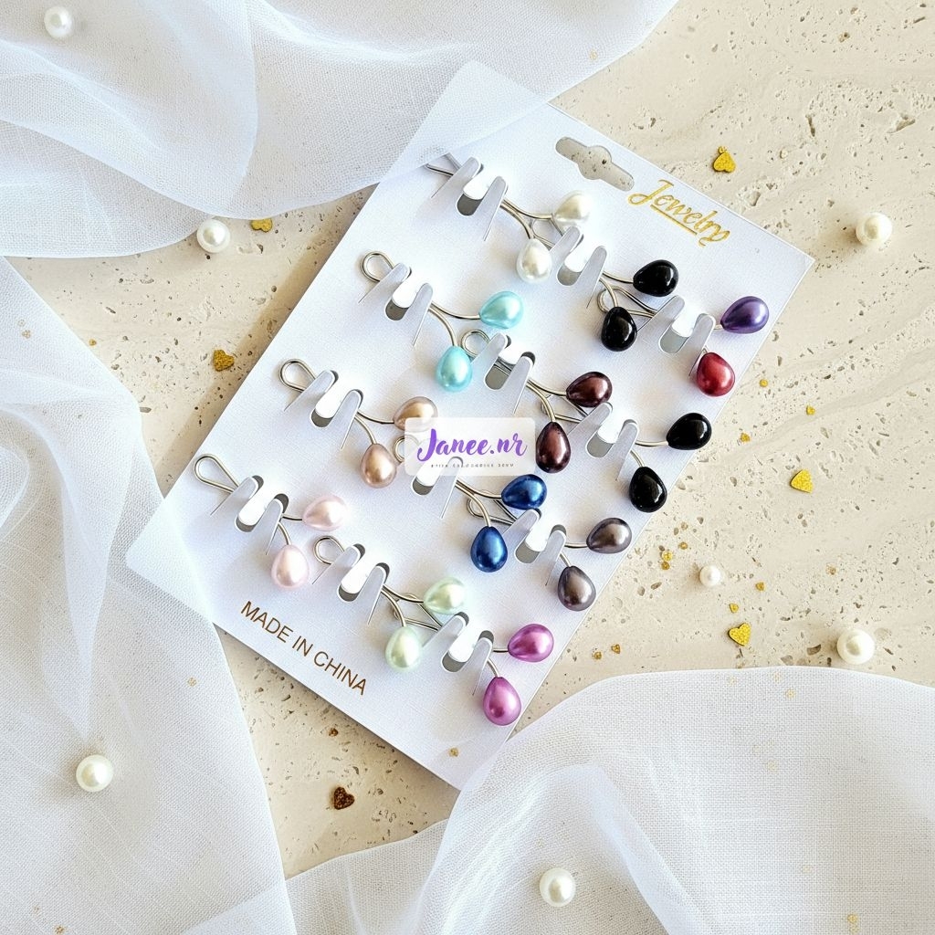 ( KH01) 3 pcs klip hijab turki / bros jilbab bros dagu penjepit bawah dagu