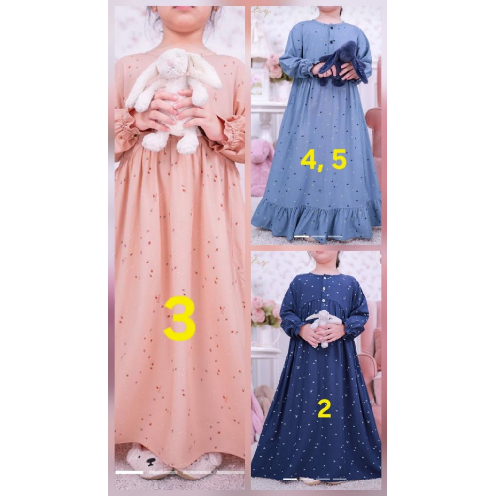 Little Lyra, Little Anela, Little Kanni Ditsy,  Little Kani Ditsy, Little Chava Stell Grey Ditsy, Ve