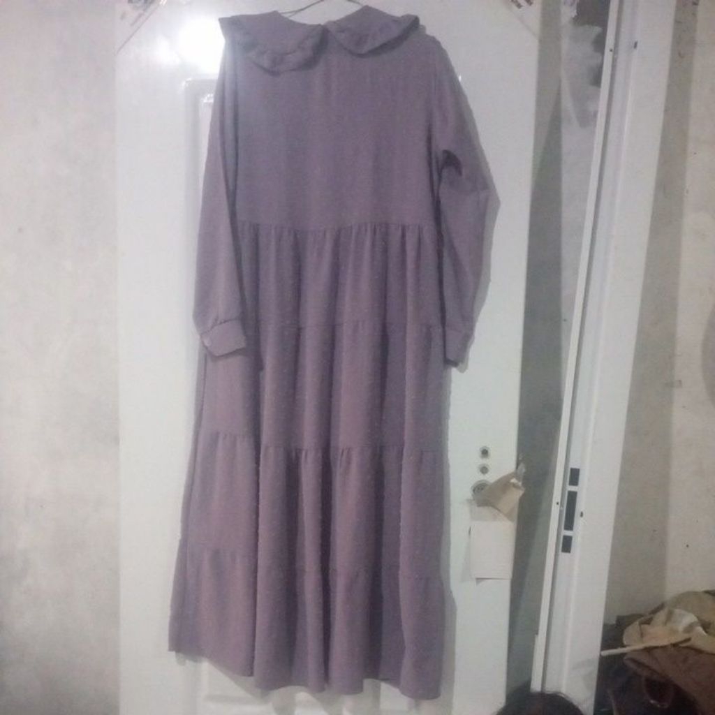 prelove gamis midi crinkle rubi