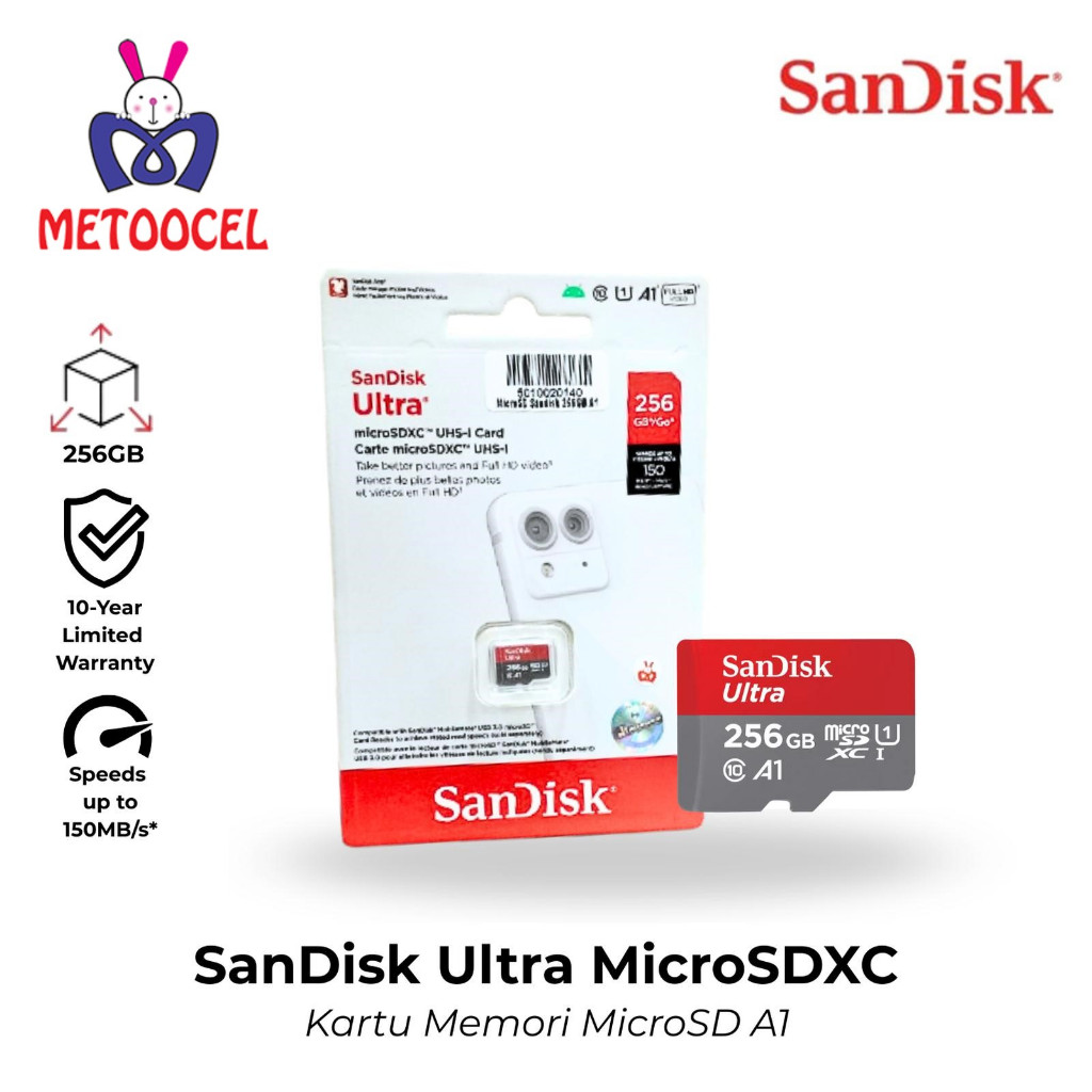 Sandisk 256gb A1 Kartu Memori Micro sd card