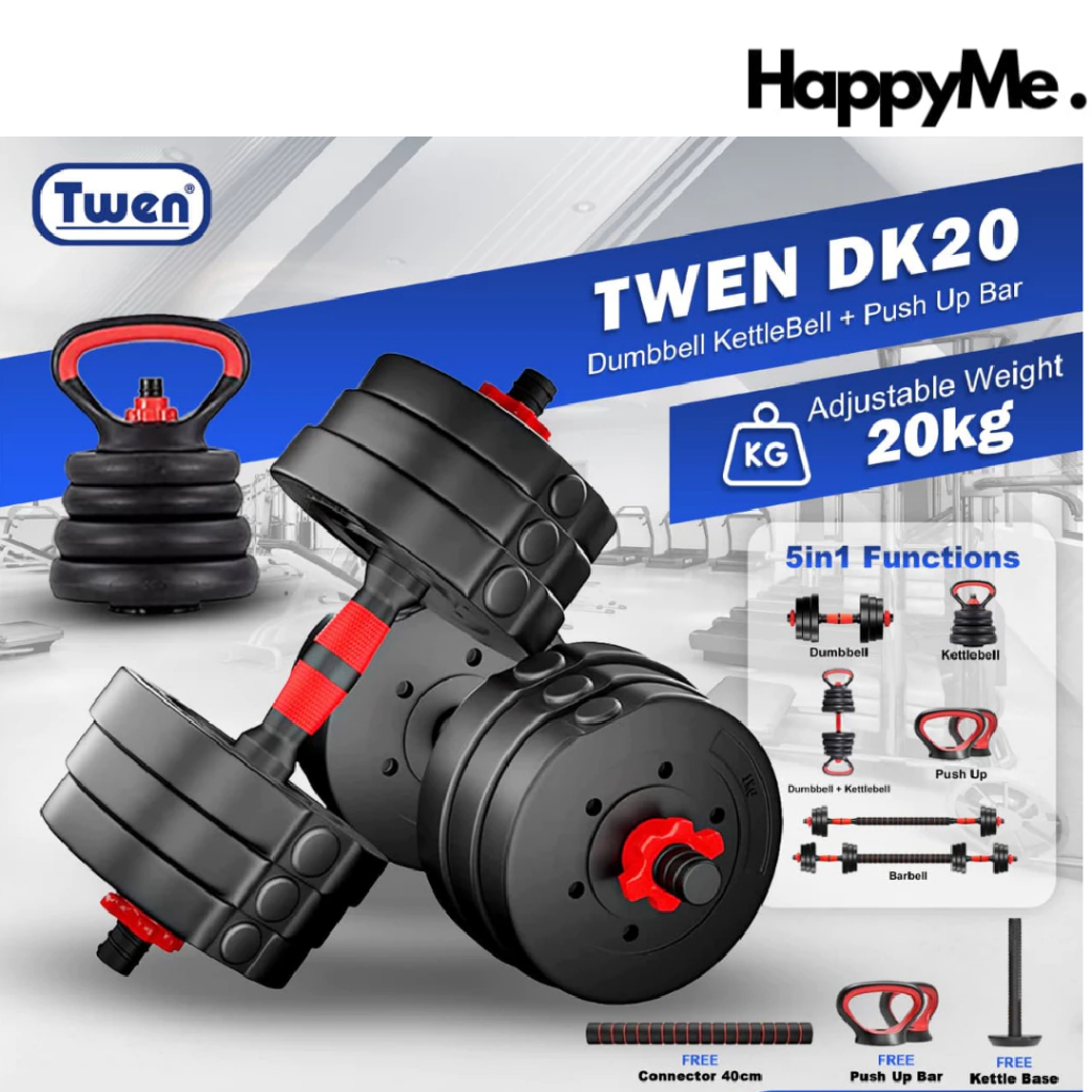 HappyMe -  Dumbell Set 20kg / Angkat Beban 20Kg / Dumbell Set Kettlebell 20Kg