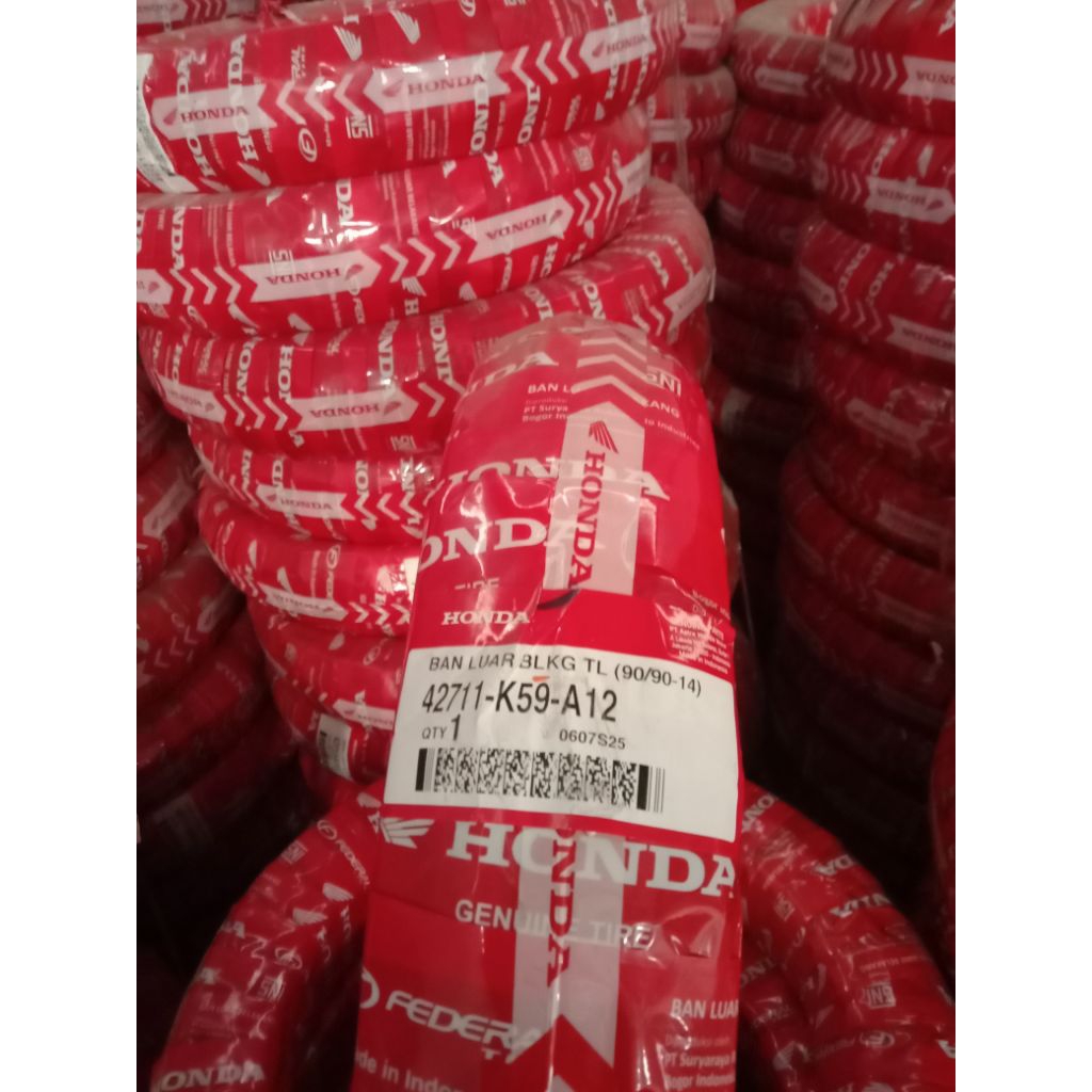 Ban federal 90/90-14 tubles ORI Honda belakang Vario Beat Genio spacy
