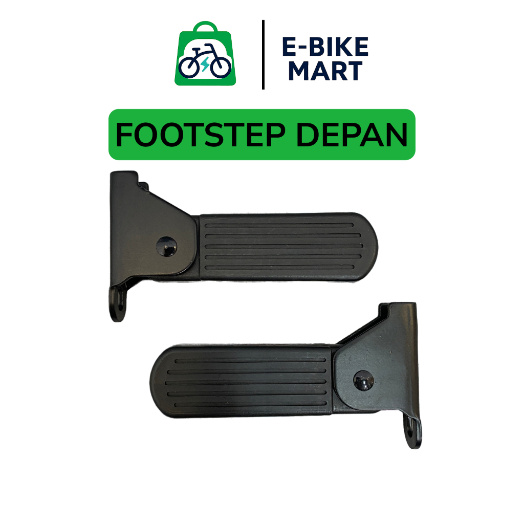 Footstep Depan Lipat Nilon Sepeda Listrik Pijakan Kaki Jarak Lubang 5 CM 7 CM Spare Part E-Bike