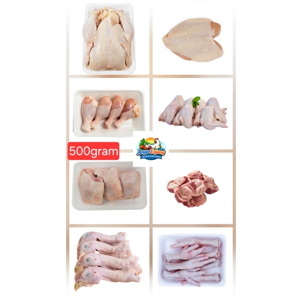 AYAM FRESH POTONG – 500 GRAM