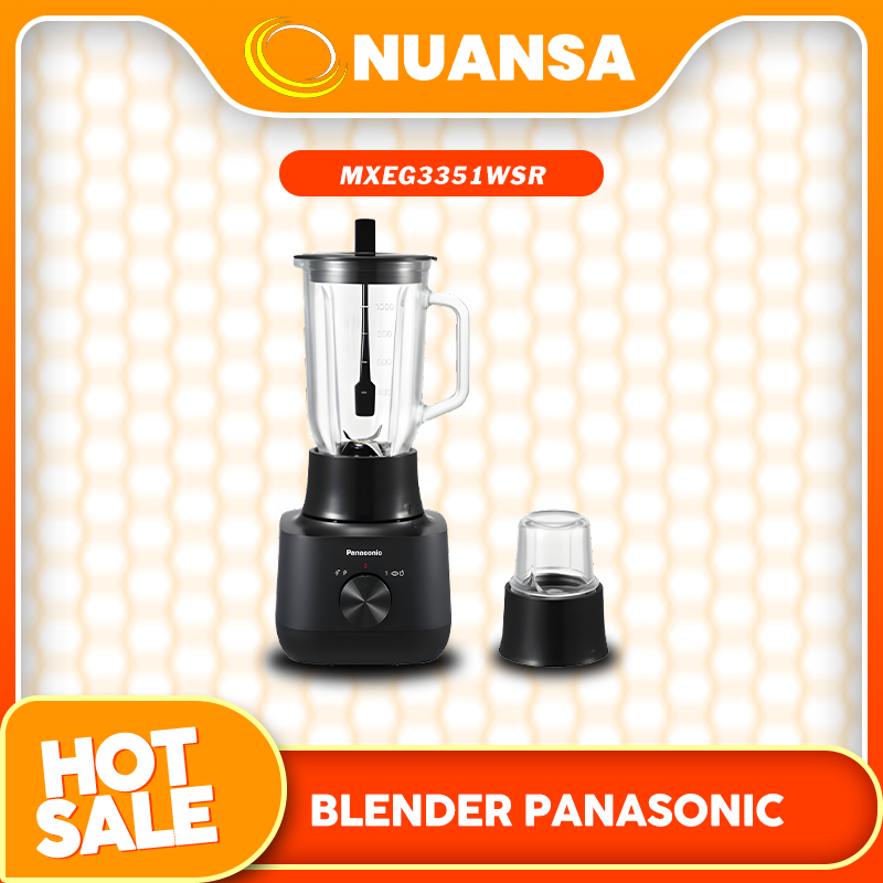 Panasonic MX-EG3351 WSR adalah blender serbaguna dengan kapasitas 1 liter (jug kaca 1L, penggiling k