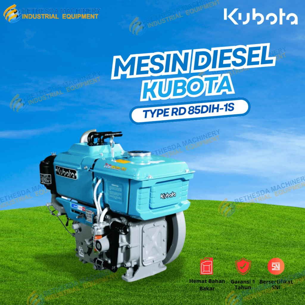 Kubota Diesel 8.5 HP Mesin Penggerak 8.5PK Kubota RD 85DIH-IS