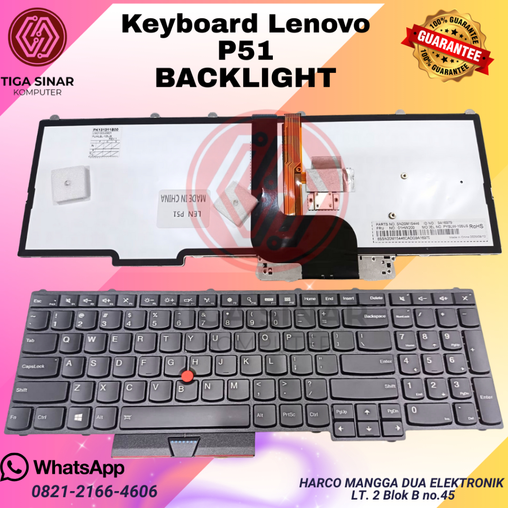 KEYBOARD LENOVO THINKPAD P51 P50 P70 00PA288 SN20K85114 US