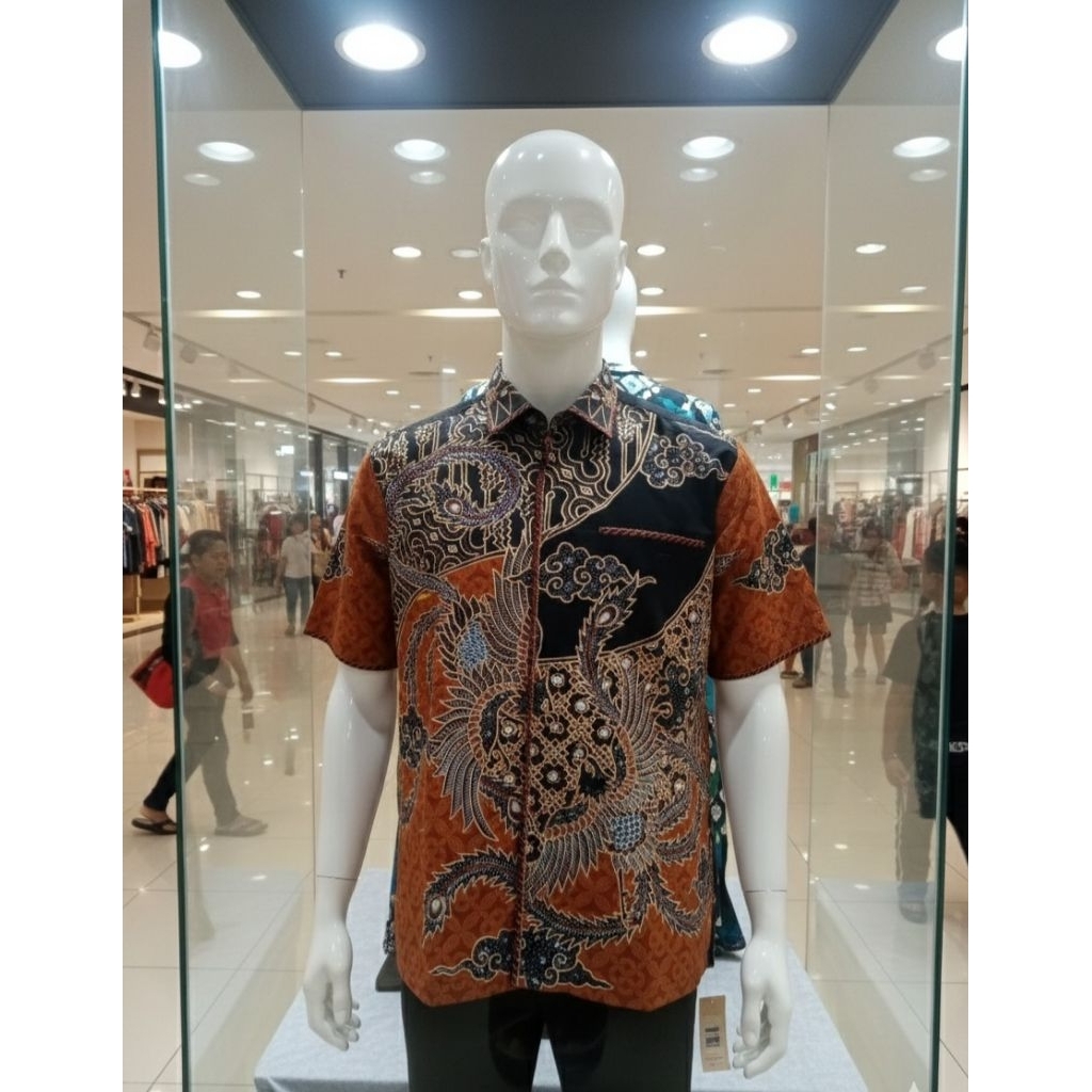 BATIK TULIS KATUN PRADA EMAS MODEL BORDIR BENANG SMOK TIMBUL LIMITED EDITION