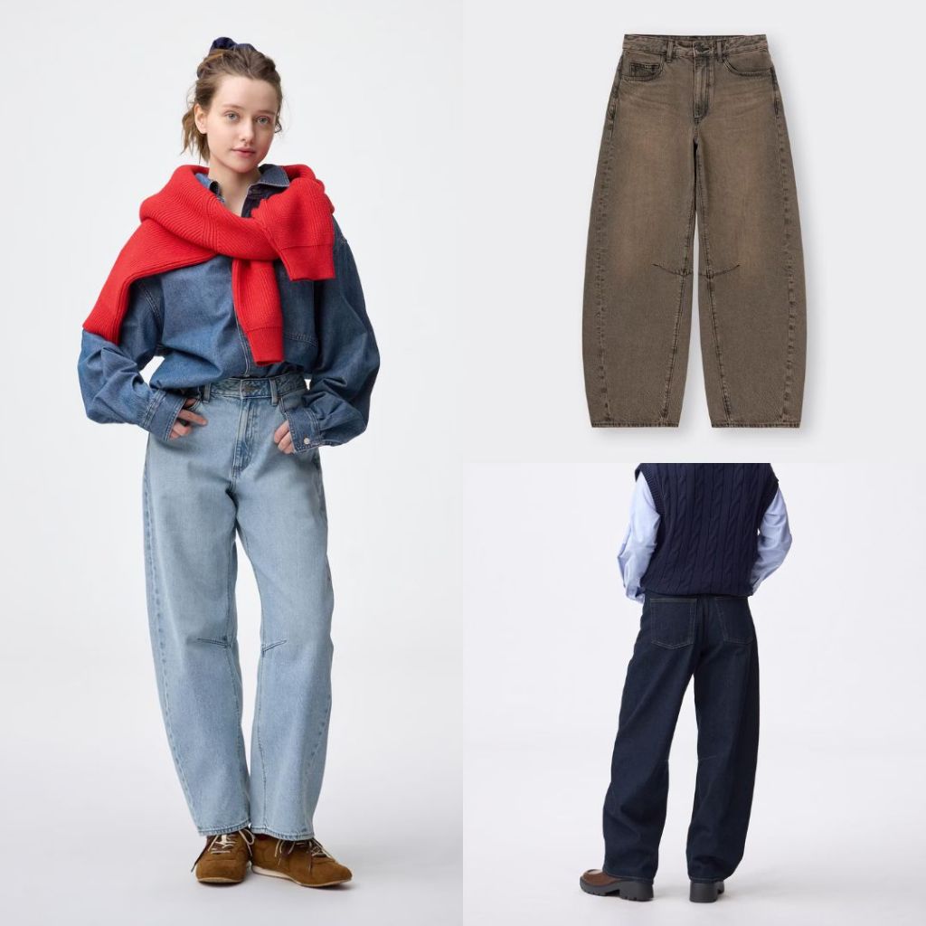 GU UNQ Barrel Leg Jeans - Celana Jeans Wanita