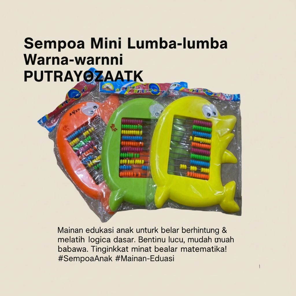 SEMPOA UKURAN BESAR / ALAT UNTUK BERHITUNG / MAINAN EDUKASI SEMPOA BESAR