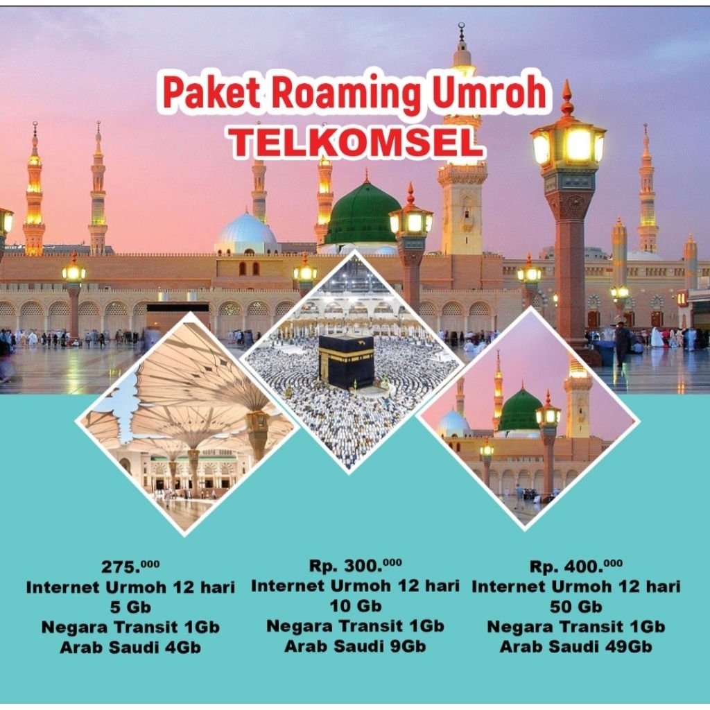 PAKET INTERNET UMROH DAN HAJI KHUSUS NOMOR TELKOMSEL
