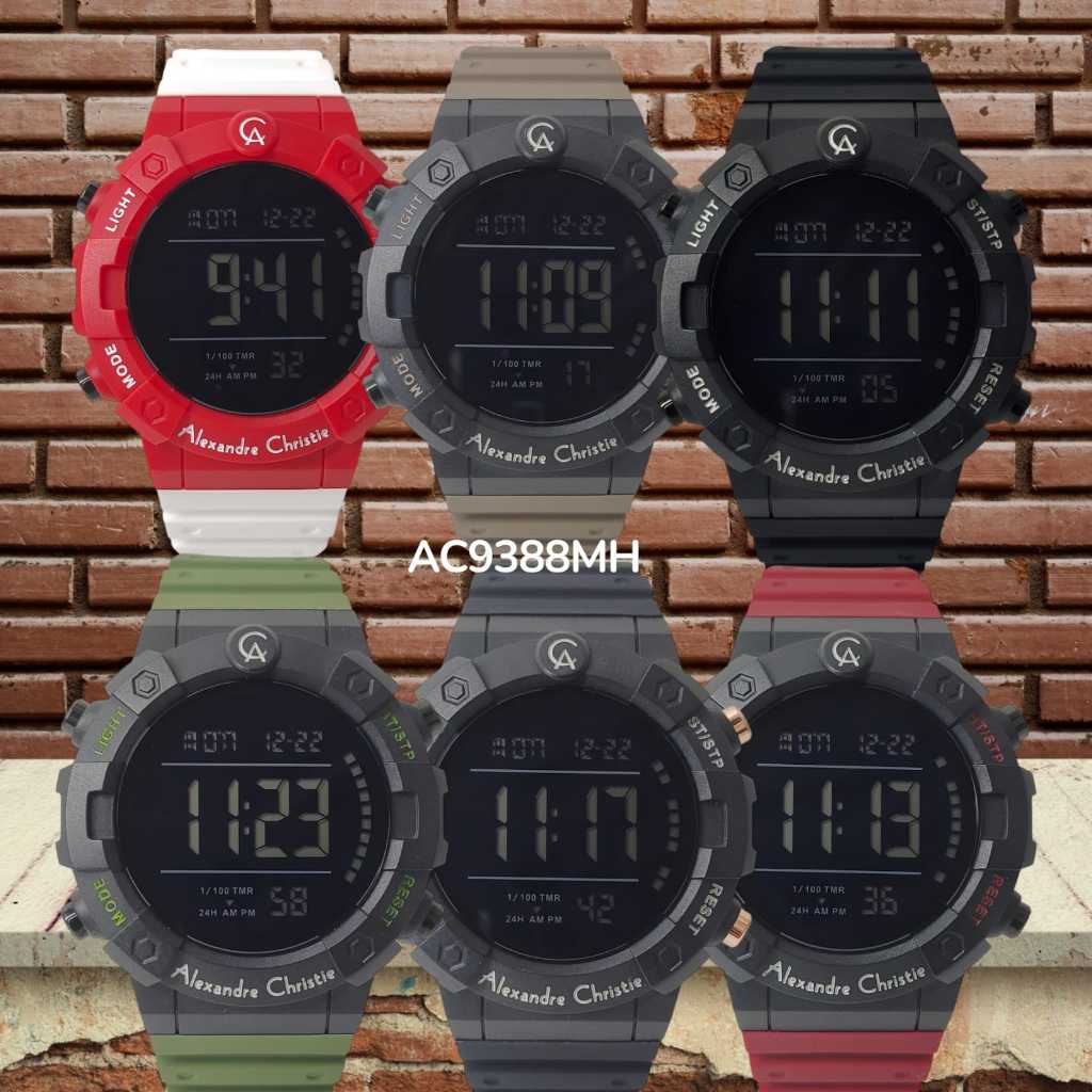 Jam Pria Digital Alexandre Christie AC9388 AC 9388 ORIGINAL Alexander Christie Garansi Resmi