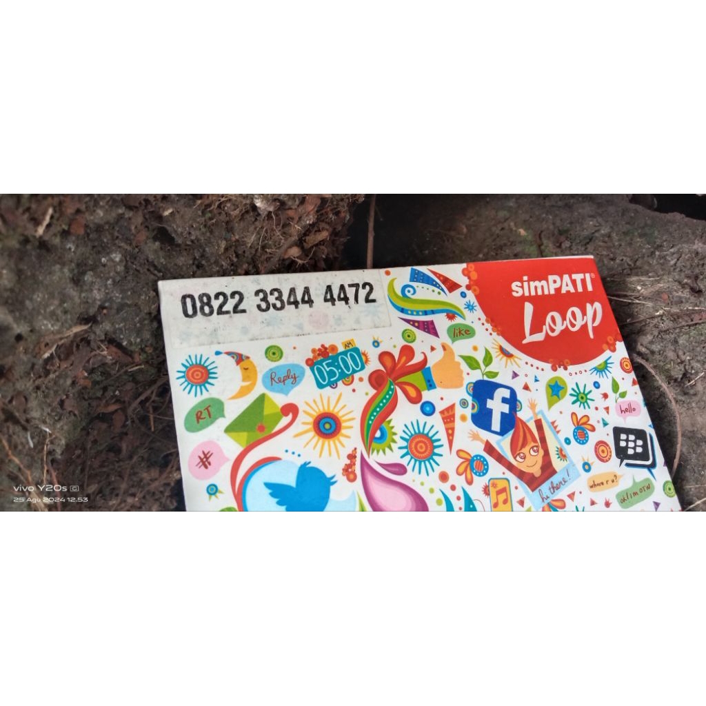 Kartu Perdana Telkomsel Nomor Cantik Simpati Loop Batik 08 22 33 4444 72