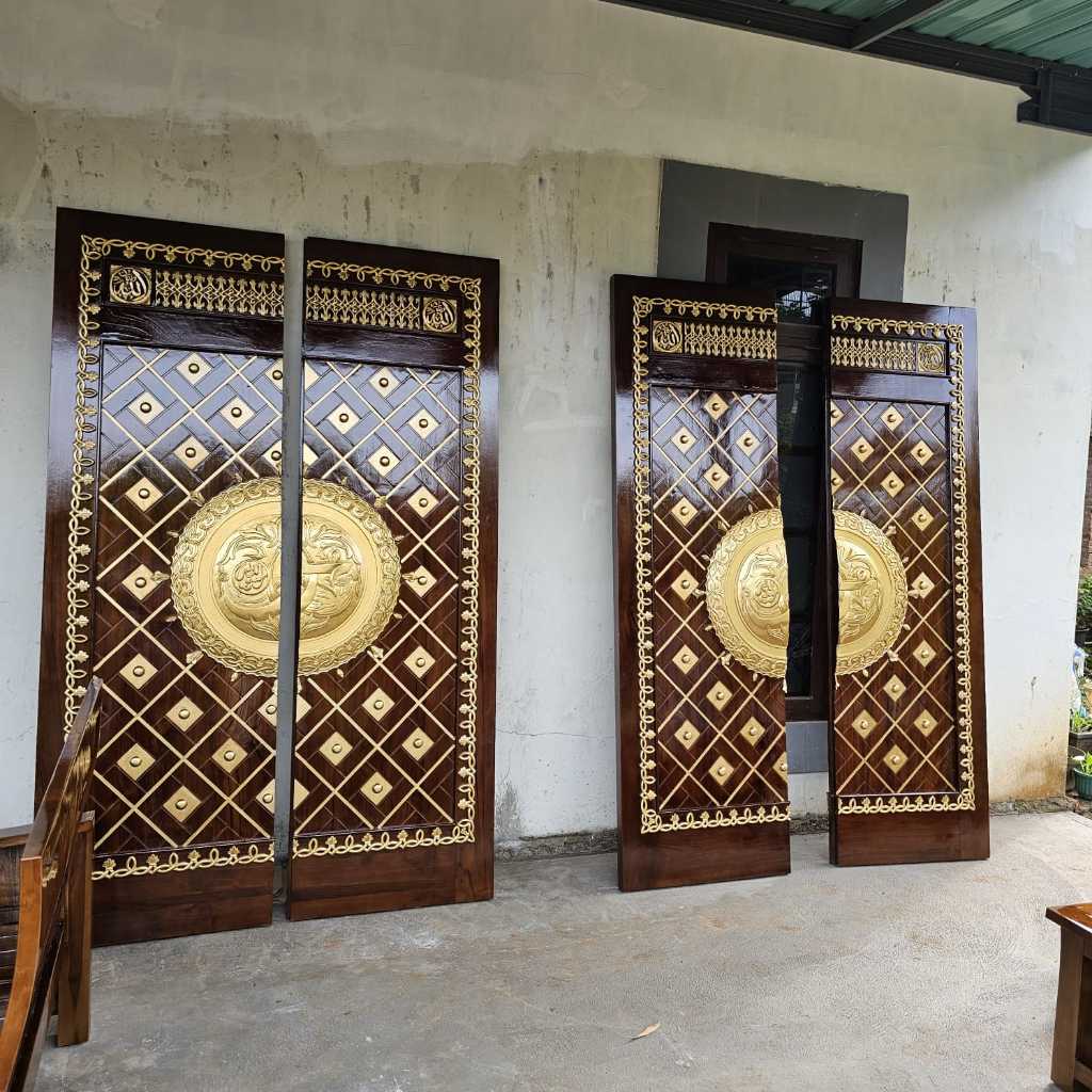 Pintu Replika Masjid Nabawi Ukiran Mewah Full Kayu Jati Custom Order Furniture Jepara