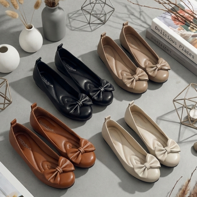Flat Shoes Wanita AS-11 - Sepatu Flat Perempuan - Gravici Collection - Slip-on Cewek