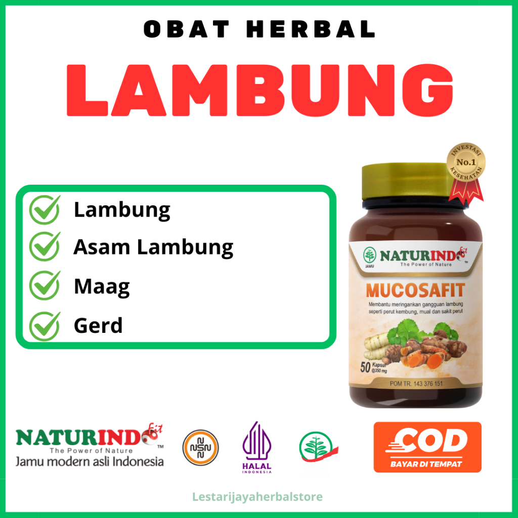 MUCOSAFIT Obat Lambung Asam Lambung Maag Kronis Gerd Tukak Lambung Herbal Naturindo