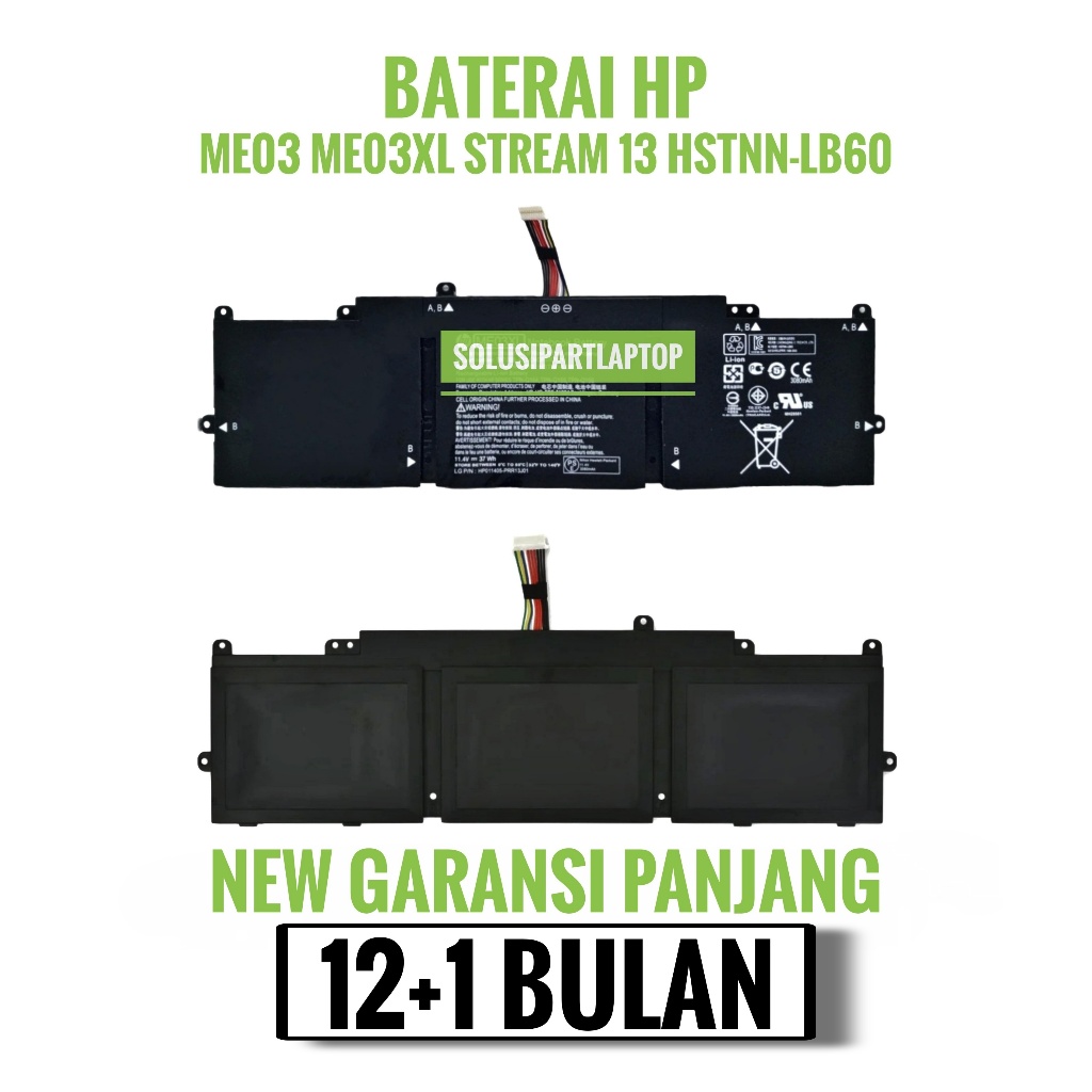 BATERAI HP STREAM 11 ME03 ME03XL STREAM 13 HSTNN-LBO6 BLACK