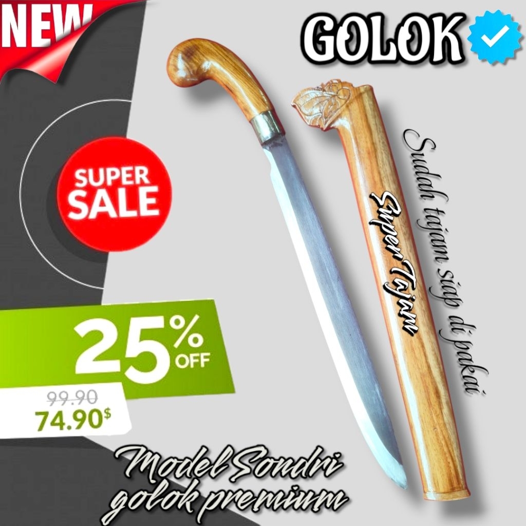 GOLOK MODEL SONDRI GOLOK PREMIUM ALAT BANTU PERKEBUNAN DAN PERTANIAN SERBAGUNA