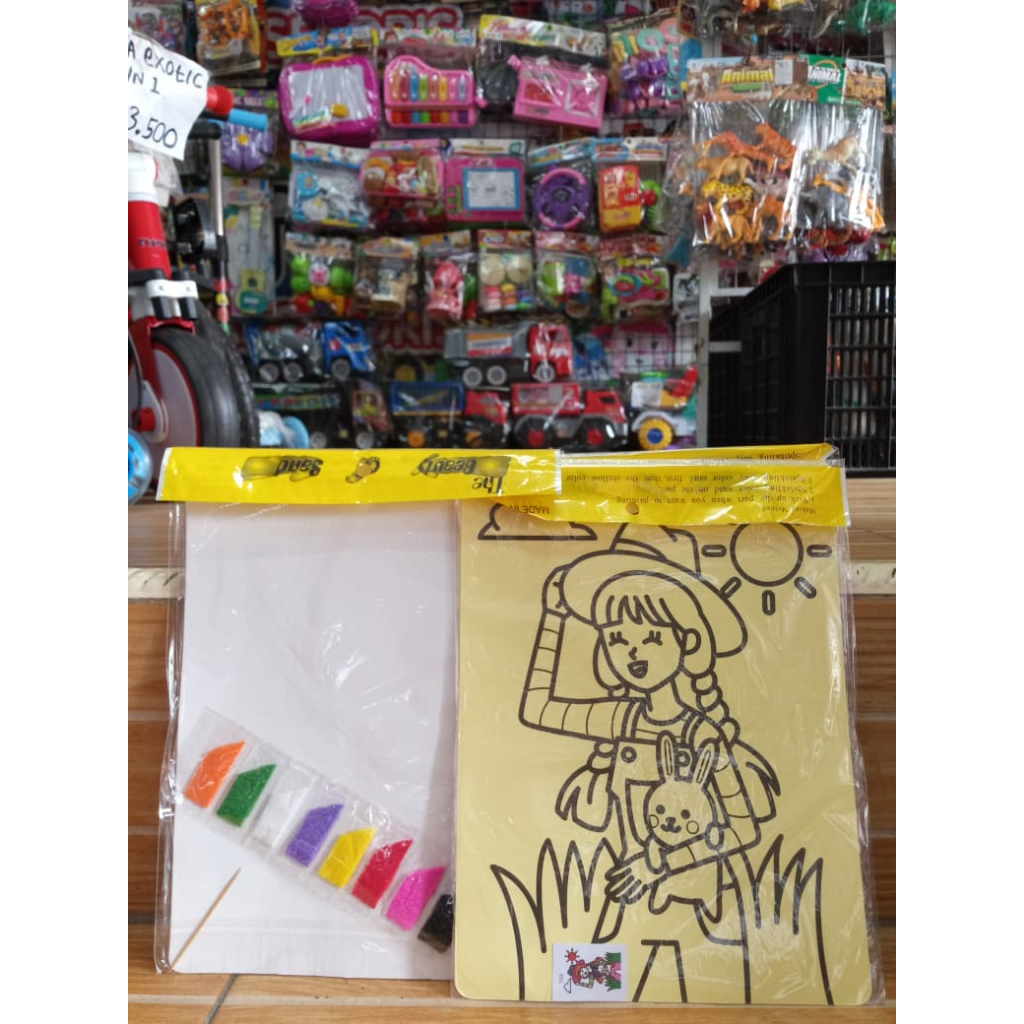 mainan anak buku pasir warna XL