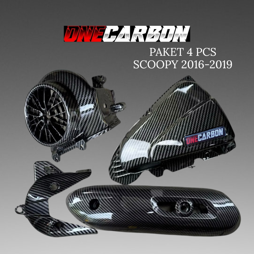 PAKET CARBON SCOOPY ESP 4 PCS 2017-2020 paket carbon scoopy / paketan Scoopy carbon / carbon Scoopy 