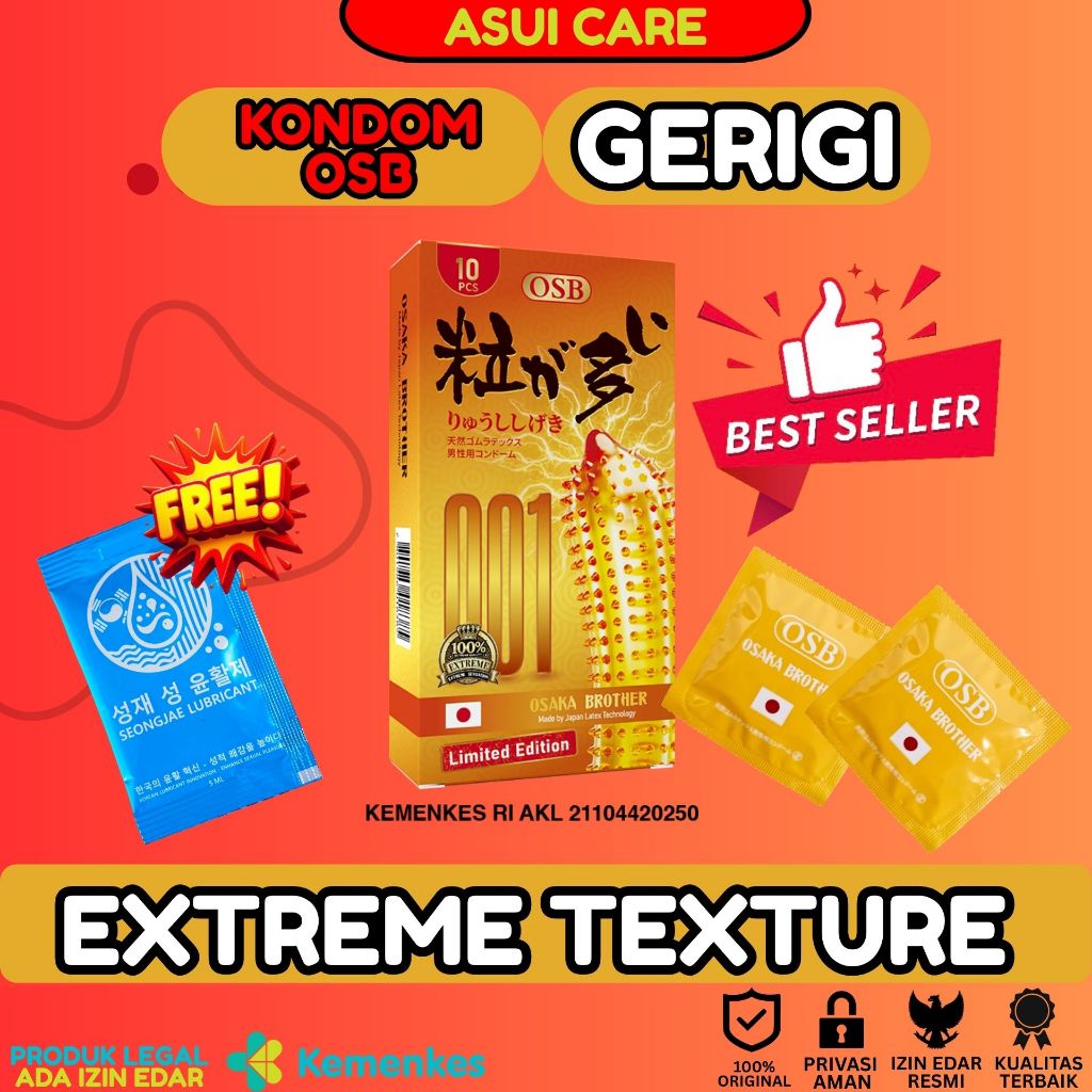 Kondom Gerigi Extreme Berduri 001 - Lidah Kucing OSB OSAKA BROTHER CONDOM