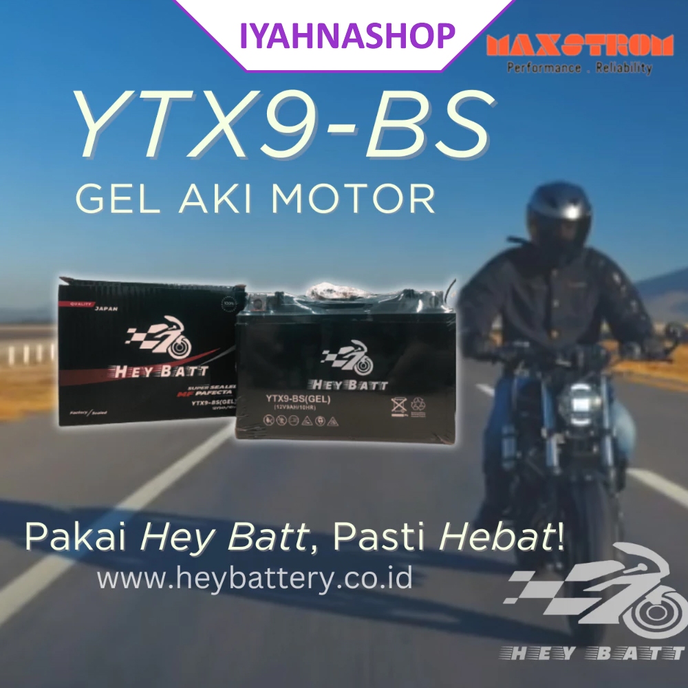 Maxstrom Aki Gel Aki Motor Honda CBR Heybatt YTX9-BS GEL