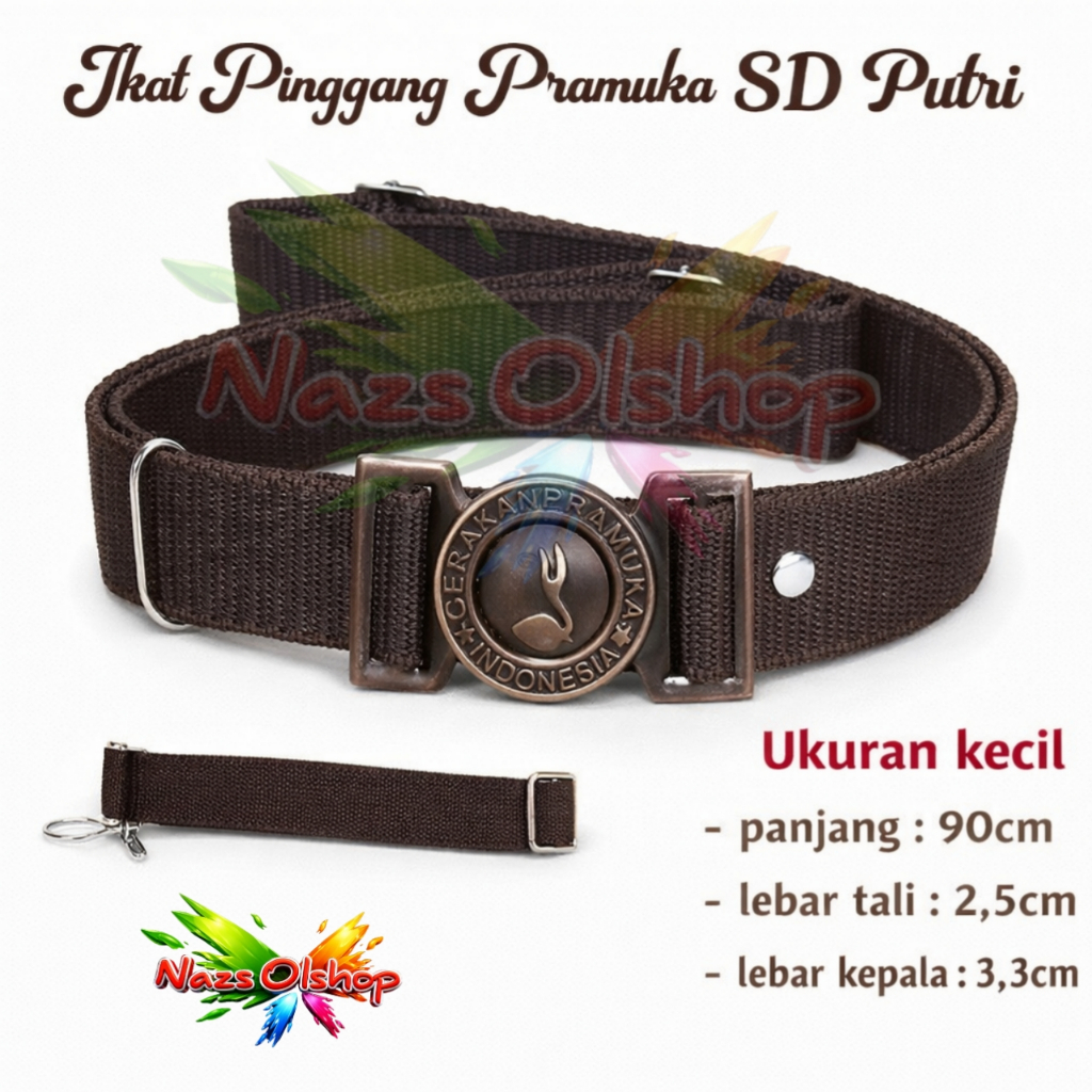 Gesper Ikat Pinggang Pramuka Sekolah Dasar SD Putri Grosir dan Eceran