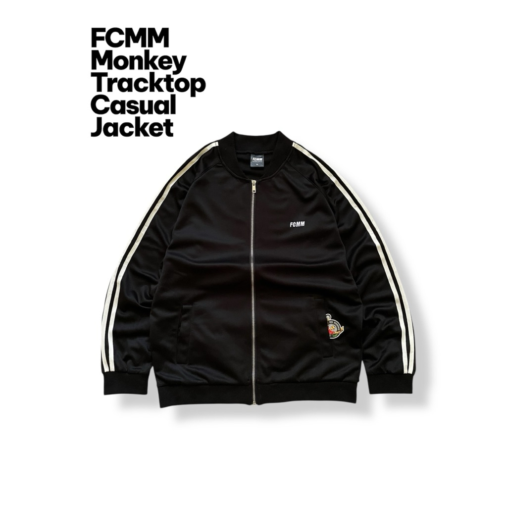 FCMM Casual Monkey Tracktop Original Hitam pekatt Size XL