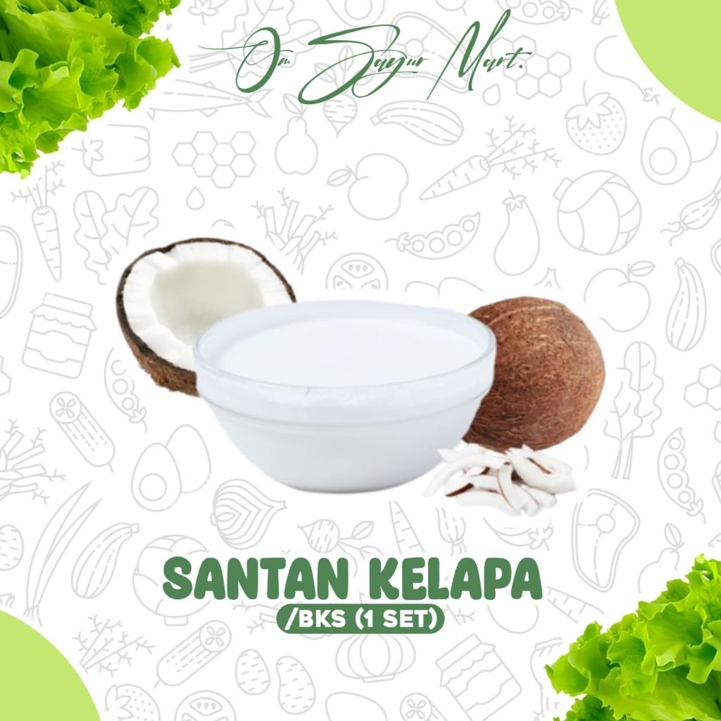 Santan Kelapa kental 1 set (kental & encer)