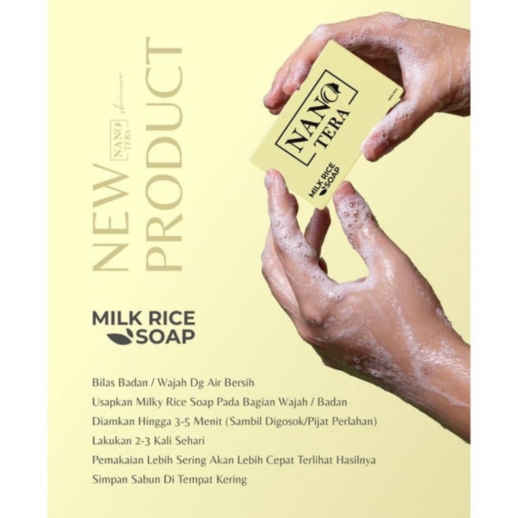 Milky Rice Bar Soap Nanotera | Sabun Nanotera