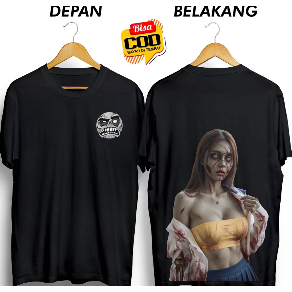 KAOS ATASAN DISTRO PRIA HANTU CEWE KUNTILANAK SEKSI