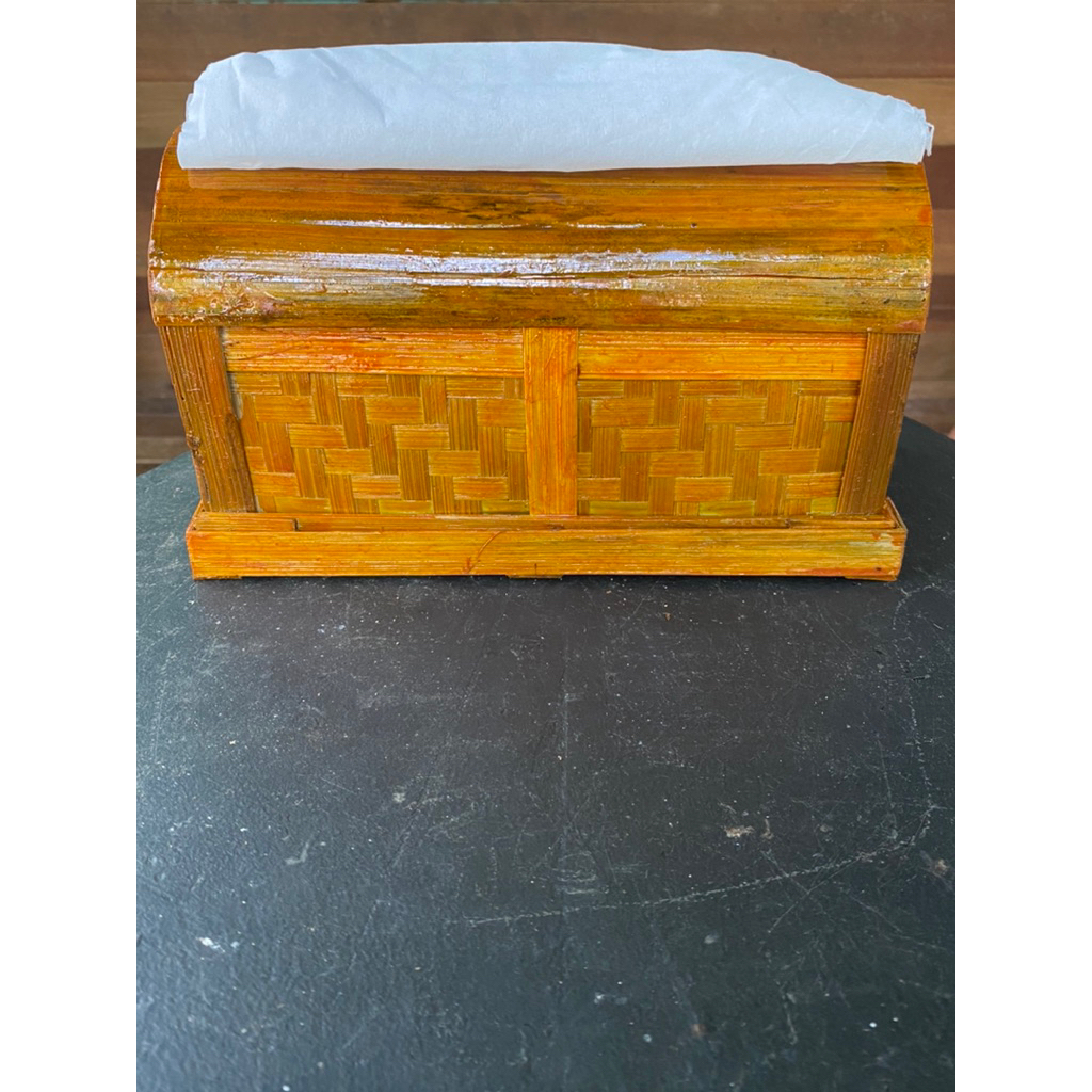 Kerajinan Tempat Tisu Bambu