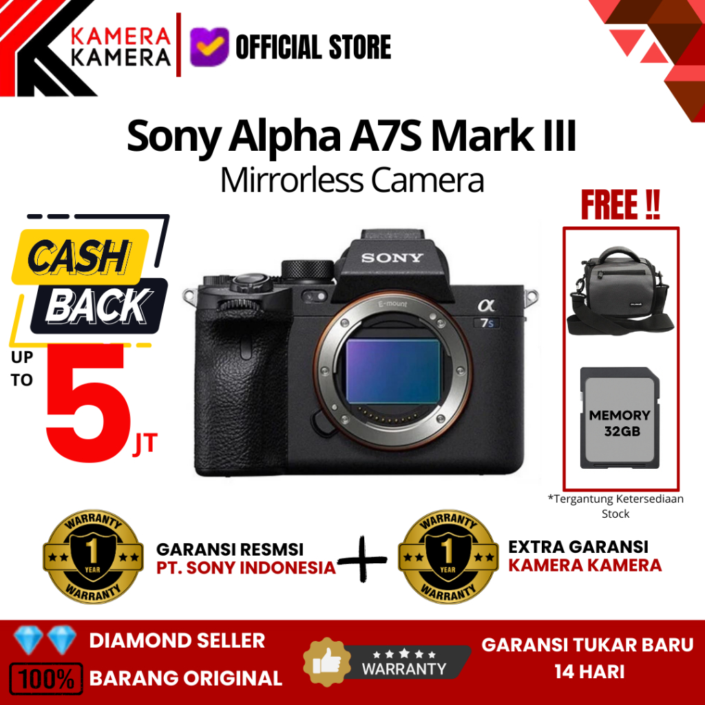 Sony Alpha A7S III A7SIII A7S MARK III Body Only - Kit 35mm Garansi Resmi