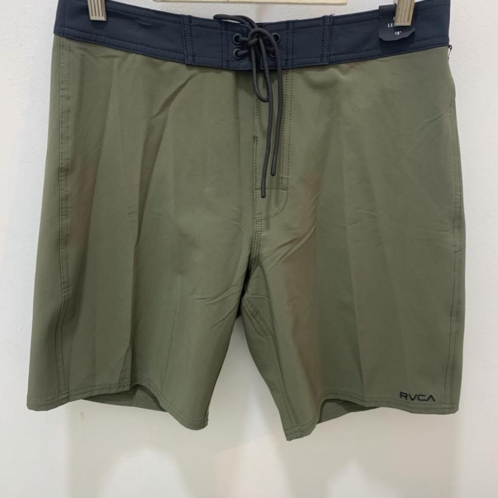 Celana pendek Renang Pria Rvca Original Va Trunk Solid Fatique New boardshort