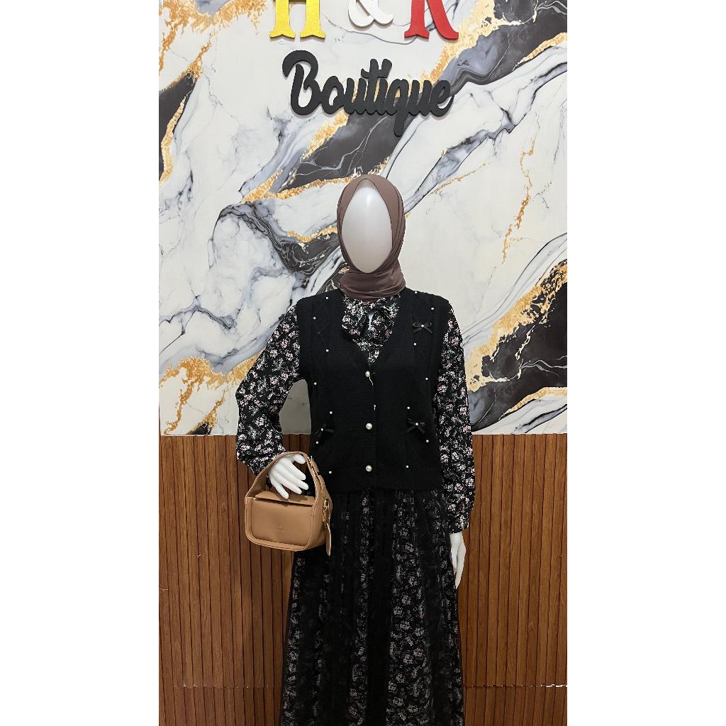 Gamis Vest Kekinian/Hk Boutique/Herlin Hijab
