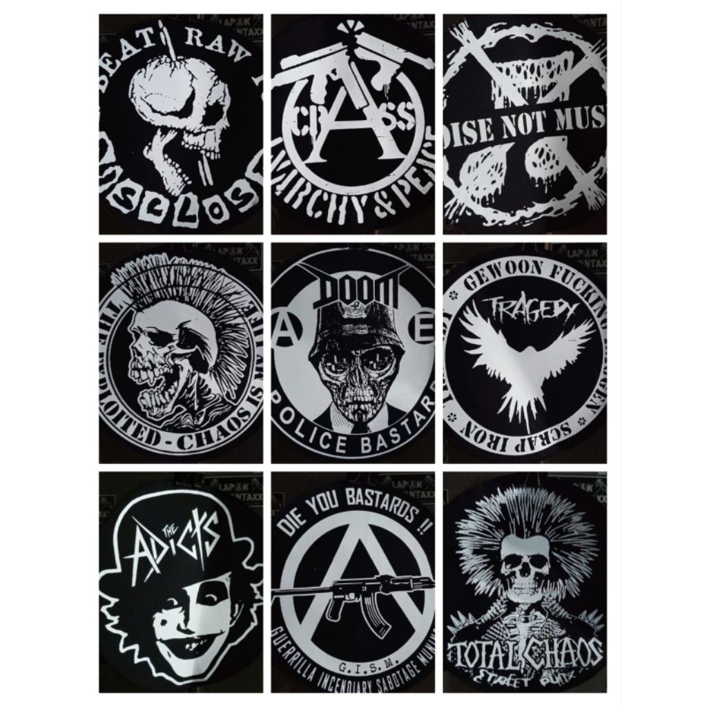 EMBLEM PUNGGUNG//BACK PACHT//EMBLEM BESAR//EMBLEM PUNK//LOGO BAND PUNK//EMBLEM PUNGGUNG BULAT