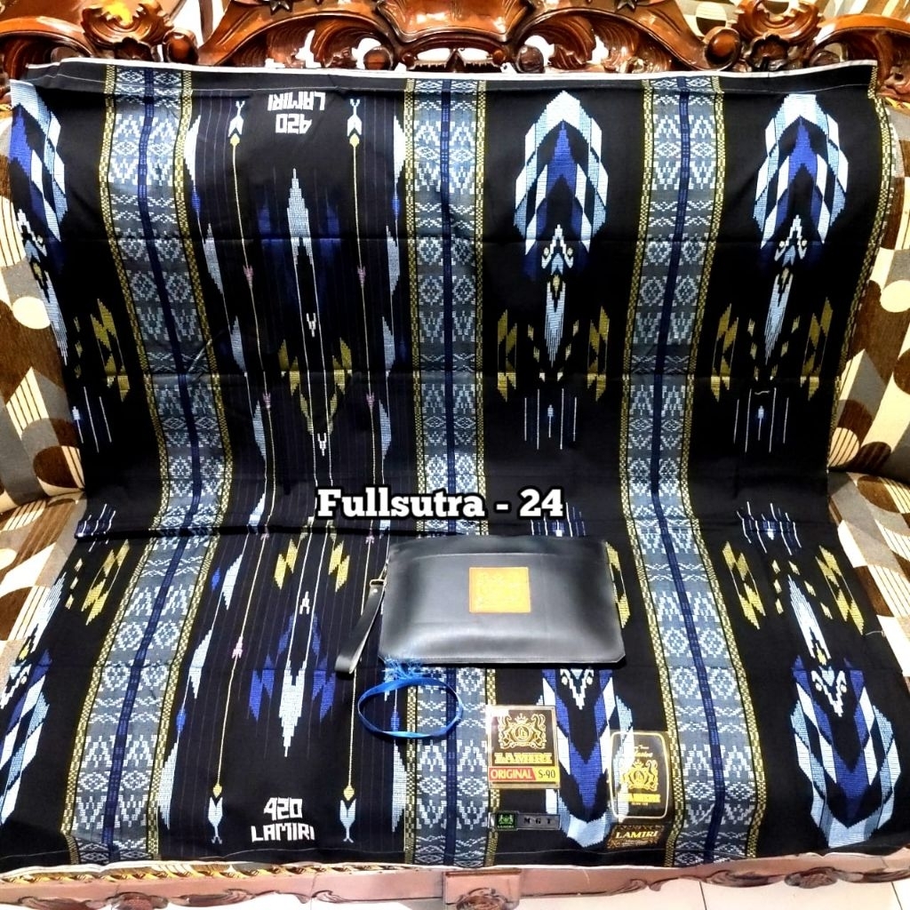 Sarung LAMIRI 420 Full Sutra Motif SGE Mix Ceplok 3 Part 02